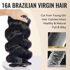 WEQUEEN 20-inch natural black bundle offers versatile styling with easy curling