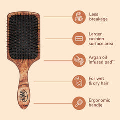 Wet Brush AquaVent design promotes even distribution of hair treatments.