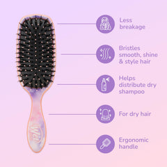 Argan oil infusion drops on Wet Brush Shine Enhancer closeup