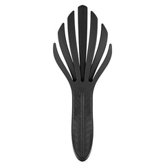 Go Green Curl Detangler flexible bristles close-up bending with curls