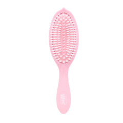 Wet Brush Go Green Watermelon Oil bottle shows the oil-infused treatment for smooth detangling.