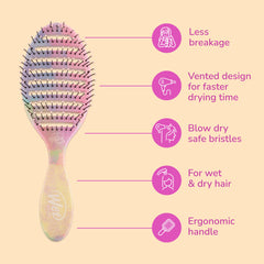 Wet Brush Open venting speeds moisture release while styling.