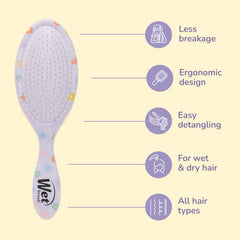 Daisy Duck edition Wet Brush in hand, ready for detangling