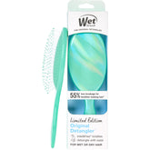 Wet Brush Original Detangler prismatic glow green front view for smooth detangling.