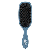 Wet Brush Shine Enhancer blue bristles closeup showing gentle detangling and oil distribution