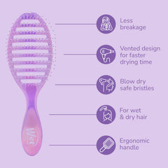 Wet Brush Speed Dry after blow-dry demonstrates smooth detangling and styling.