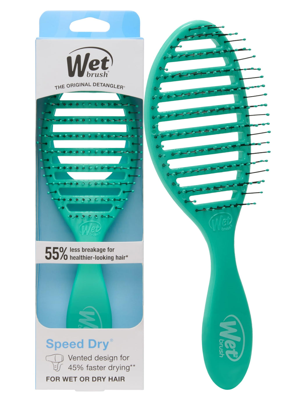 Wet Brush Speed Dry vented design close-up showing faster airflow.