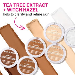 Wet n Wild Bare Focus Matte Finish setting powder applied with brush for a smooth look.