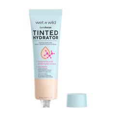 wet n wild Bare Focus swatch demonstrates sheer to medium coverage
