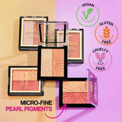 Wet n Wild MegaGlo Blushlighter blush-swirl demonstrates seamless blending.