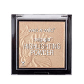Wet n Wild MegaGlo warm gold compact swatch for radiant glow.