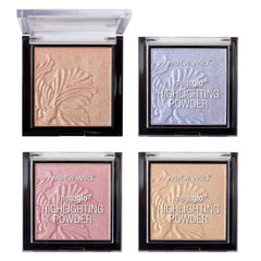 MegaGlo highlighting powder shimmer detail highlighting natural pink radiance.