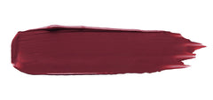Matte finish swatch demonstrates durable color without patchiness on the lips.