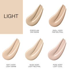 Wet n Wild Photo Focus Dewy Liquid Foundation Porcelain swatch on skin showing smooth blend