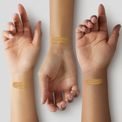 wet n wild Photo Focus swatch on skin shows dewy finish for normal to dry skin