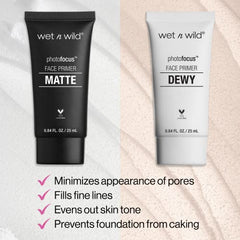 Wet n Wild Primer facial acabado mate controla el brillo para un look suave.