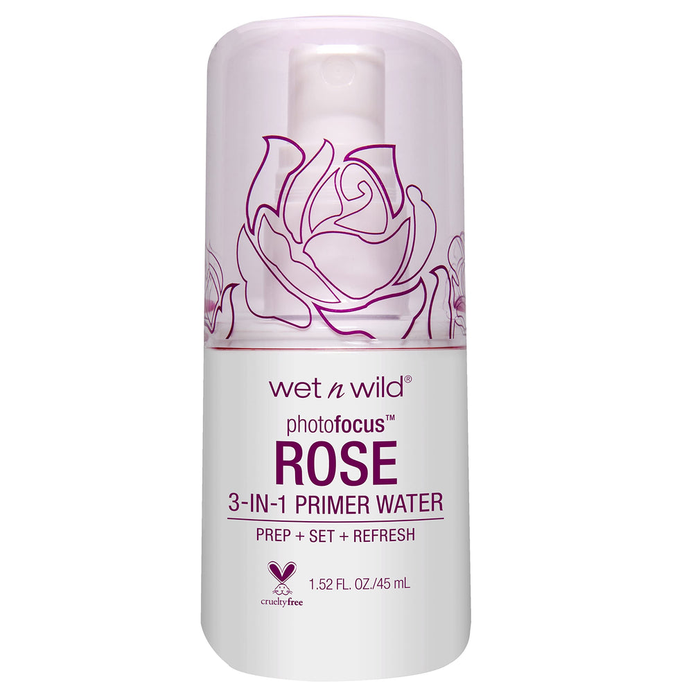 wet-n-wild Photo Focus Primer Water: botella rosa para hidratación rápida en la piel