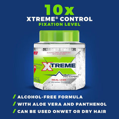 Wetline Xtreme Pro-Expert styled-hair with lasting hold.
