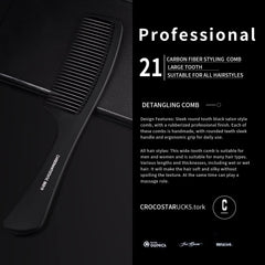 WEXNECOWKZ round-tooth professional hair comb designed for smooth detangling.