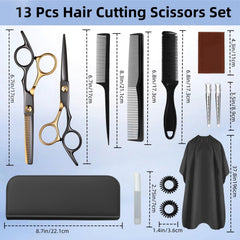 WFOEJEJ hair cutting scissors blade close-up highlights sharp, precise stainless steel cutting