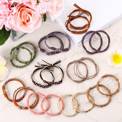 Coleteros Boho de Wgniip para cabello grueso con sujeción suave.