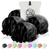 Gorra WhaleLife negra de doble capa protege el cabello durante la ducha.