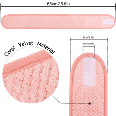 Whaline banda de cabeza spa, color rosa-naranja, ideal para maquillaje diario.
