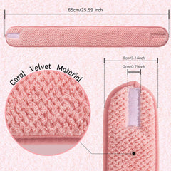 Whaline bandana facial de felpa de coral suave para piel sensible.