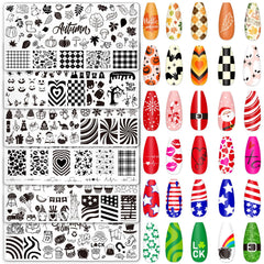 Whaline holiday nail plates collection with Xmas designs for festive manicures