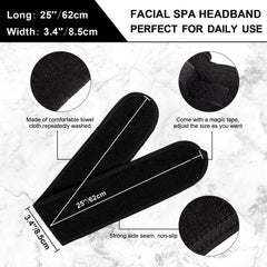 Whaline black headband side view highlights flexible fit for routines.