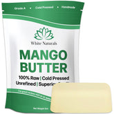 White Naturals mantequilla de mango, textura cremosa para hidratación profunda de la piel.