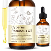 WHLH and WELL-BEING Cyperus Rotundus Oil bottle close-up for smooth, hydrated skin.