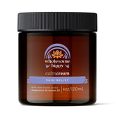 Wholesome Hippy Magnesium Calm Cream jar showcases a soothing, all-natural body butter for daily relaxation.