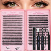WIGICD lash clusters kit with 9-16mm varied densities for a customizable natural look