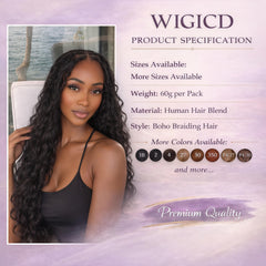 WIGICD wet and wavy braiding hair offers versatile boho looks
