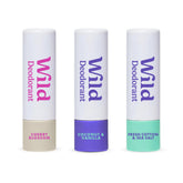 Wild fresh cotton and sea salt mini deodorant for travel and all-day freshness.