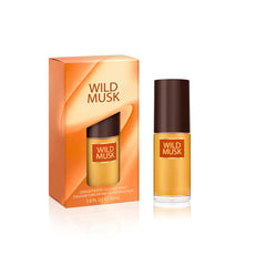 Wild Musk elegant cylinder bottle in purse ready for quick top-ups on the go.