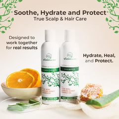 Wild Naturals conditioner label closeup showing aloe based base