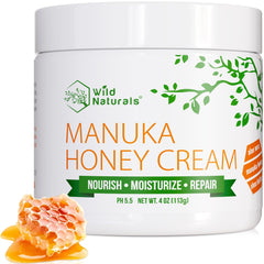 Wild Naturals Miel de Manuka crema hidratante para rostro y cuerpo, calma la piel seca
