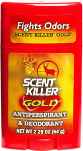 Wildlife Research Center Scent Killer Gold stick front view demonstrates compact, long-lasting odor control.