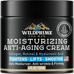 WildPRIME men's face moisturizer cream jar for all-day hydration