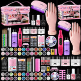 Wilfniee nail kit in pink cosmetic bag, perfect for organized at-home practice.