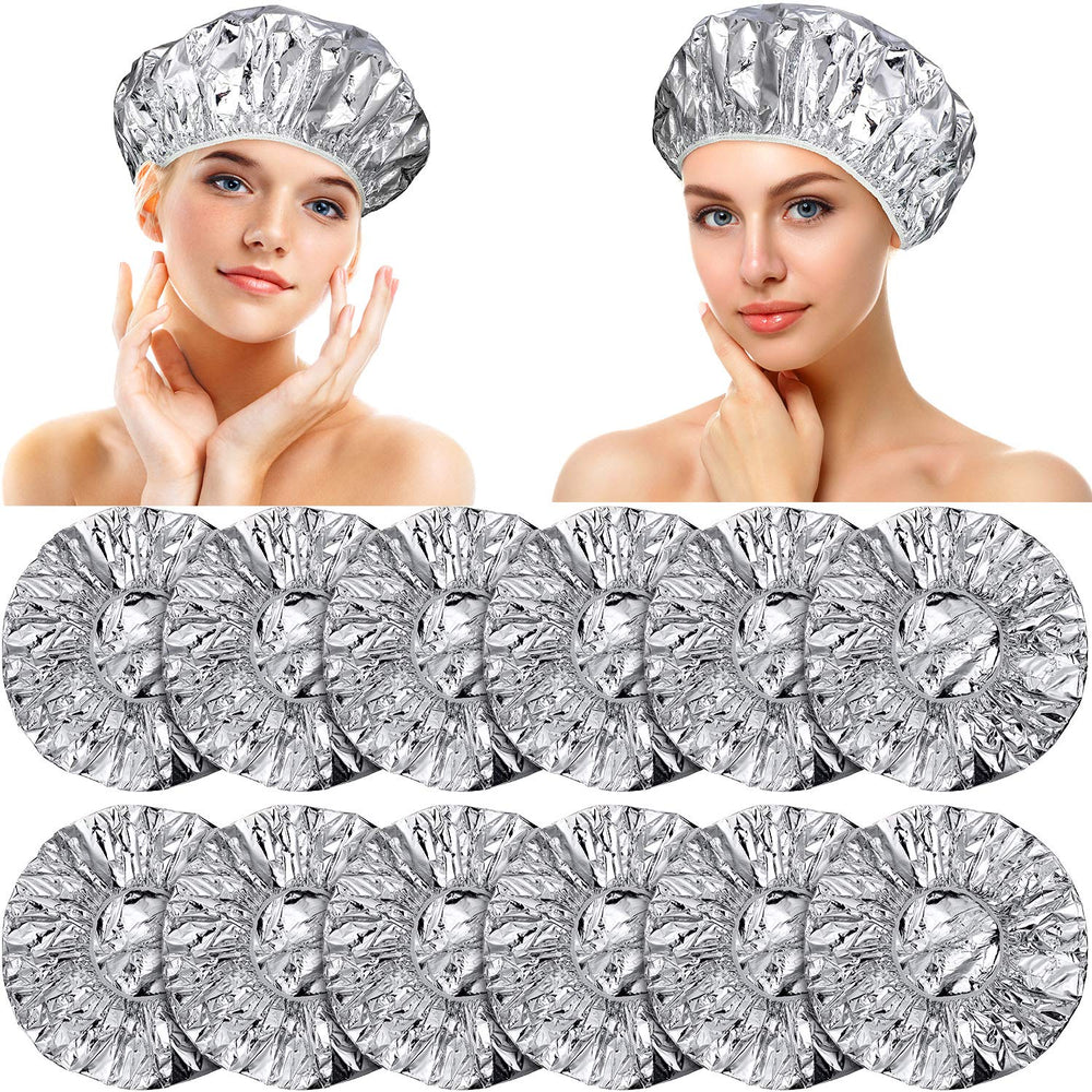 WILLBOND 12-piece aluminum-foil deep-conditioning cap closeup showing heat-trap feature for deeper treatment