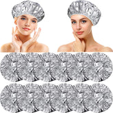 WILLBOND 12-piece aluminum-foil deep-conditioning cap closeup showing heat-trap feature for deeper treatment