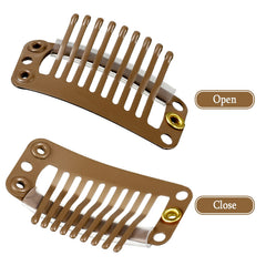 WILLBOND clips tamaño 3-2x1-6 cm para pelucas compatibles.