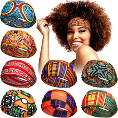 WILLBOND diadema ancha africana boho, colorido para uso diario.