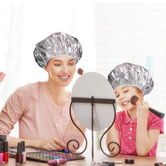 WILLBOND elastic-band deep-conditioning-cap on head illustrates one-size-fits-most design