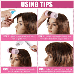 Willbond pink thermo hair roller creates large, lasting curls.