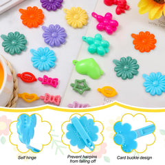 Pinza WILLBOND para niñas dibujo flor, crea estilos retro divertidos.