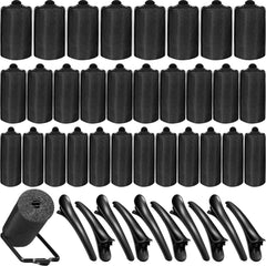 Willbond satin hair rollers set with three sizes for versatile curls